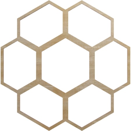 Ekena Millwork Florin Wood Fretwork Pierced Ceiling Medallion, Hickory, 22"OD x 9 3/8"ID x 1/4"T CMWP22X22X0250FOHI